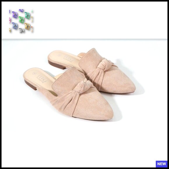 Pointed Toe Mules with Bow Knot Cloud Cushion Memory Foam Slip On Loafers - Picture 7 of 7